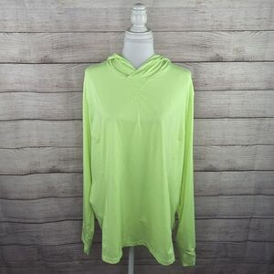 Fabletics Lightweight Athletic Fluorescent Long Sleeve Slim Hooded Pullover 3XL